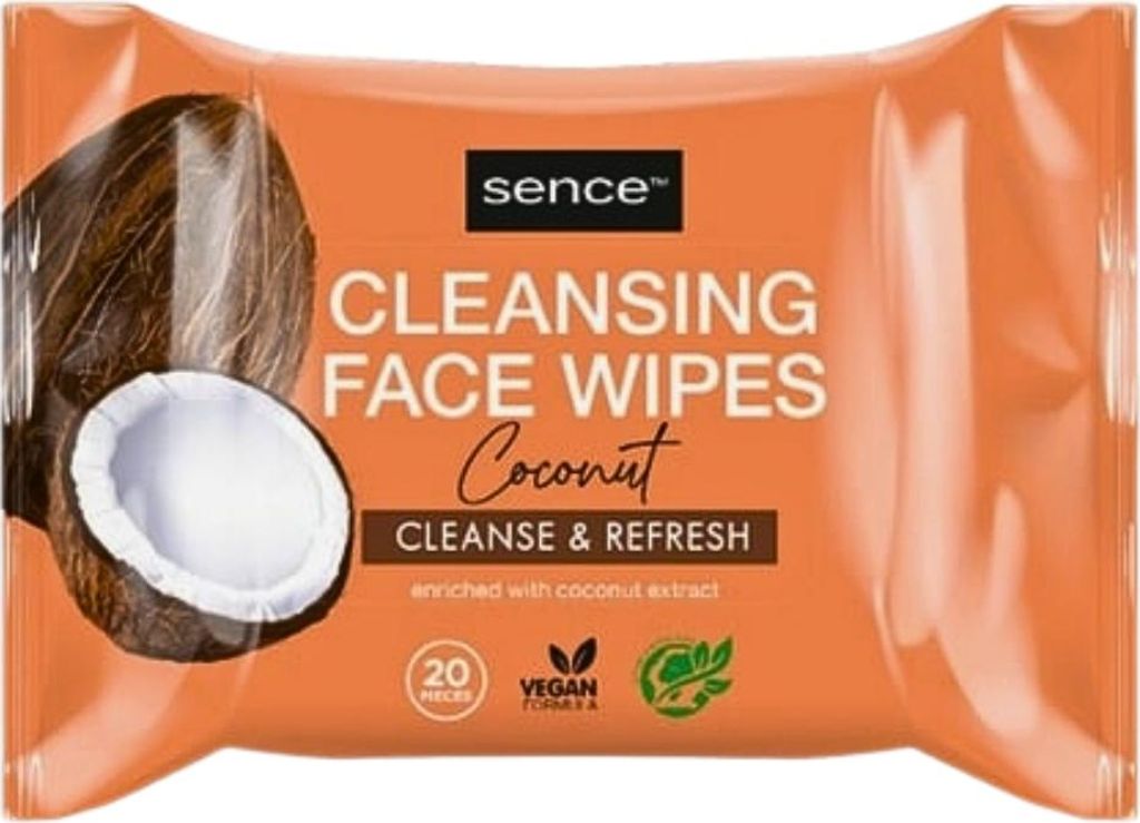 Sence - Coconut - Gesichtsreinigungstücher - Pflegend - 20 Tücher - 1 Stück