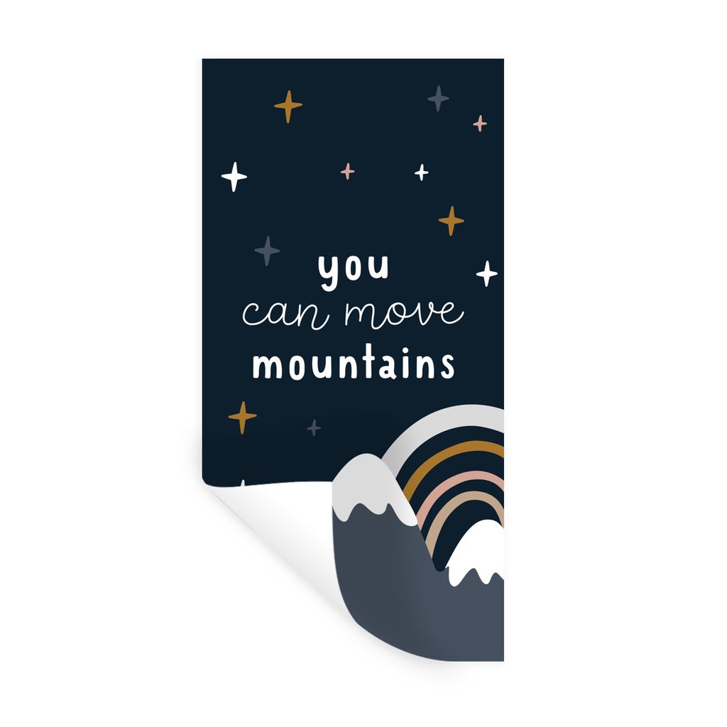 MuchoWow Wandtattoo Wandsticker Wandaufkleber Zitate - Kinder - Sprichwörter - Du kannst Berge versetzen - Kinder - Baby 20x40 cm Selbstklebend ...