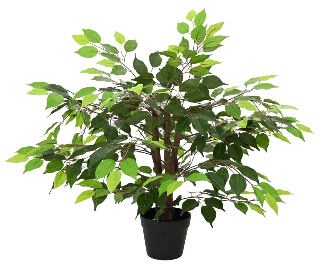 vidaXL Künstliche Ficus-Pflanze Grün 73 x 16 x 60 cm Stoff und Holz