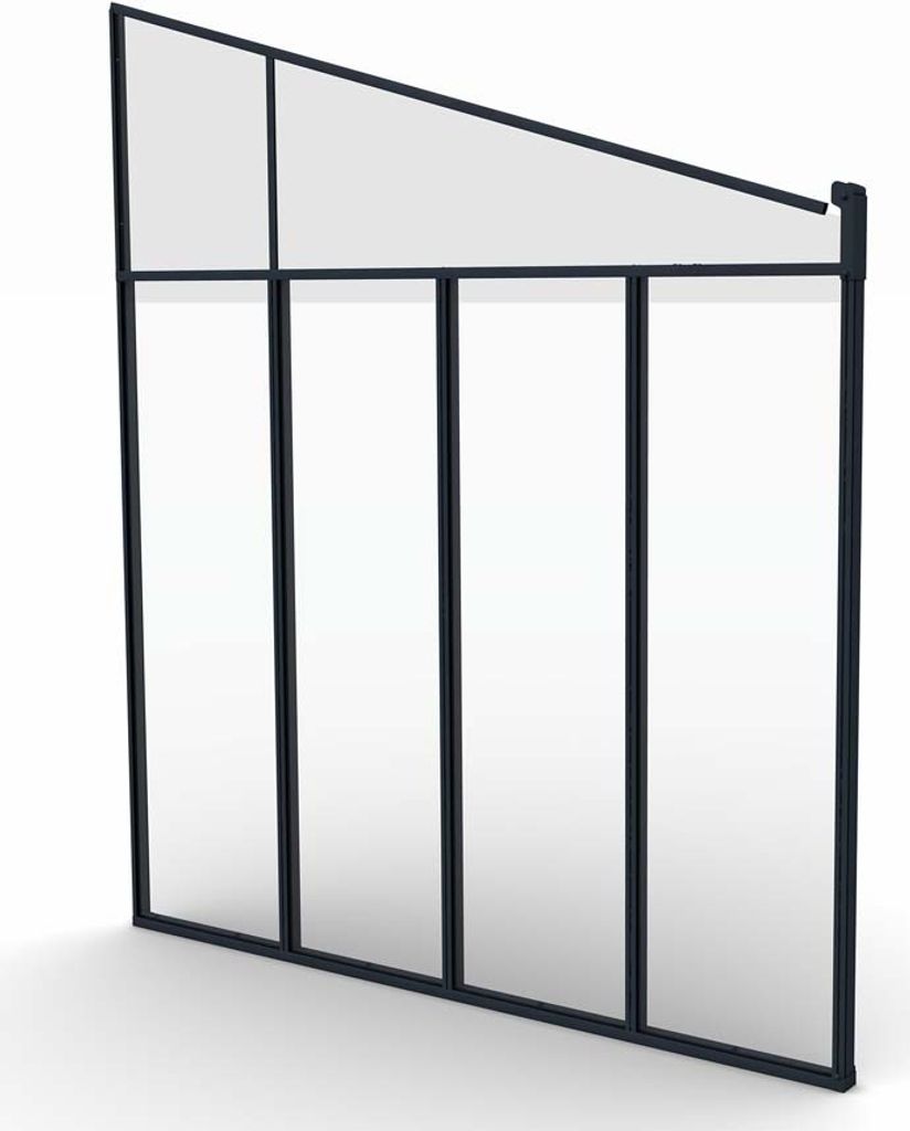 Palram - Canopia Seitenwand für Terrassendach mit 3 m Tiefe Anthrazit 264 cm