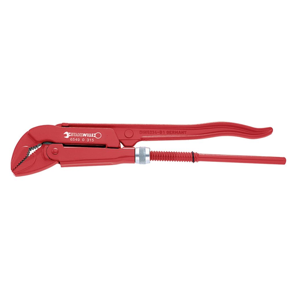 STAHLWILLE Eckrohrzange Maul-W.78mm L.560mm Kopf rot lackiert