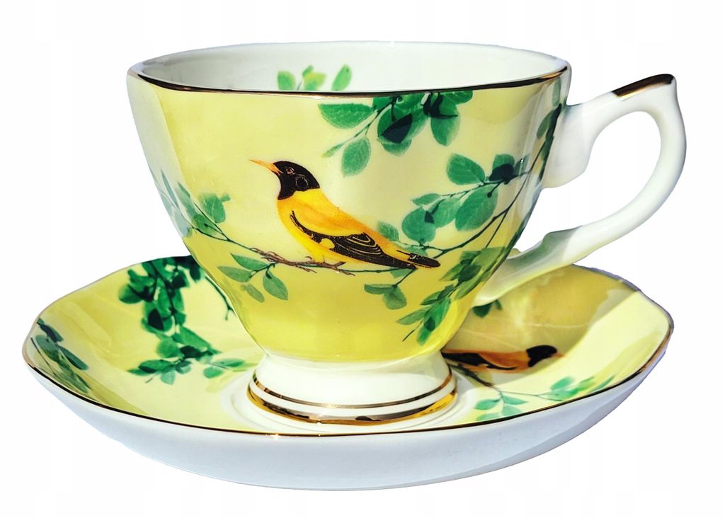 Kaffeetasse aus New Bone China 220 ml – Blumen- und Produktbild 