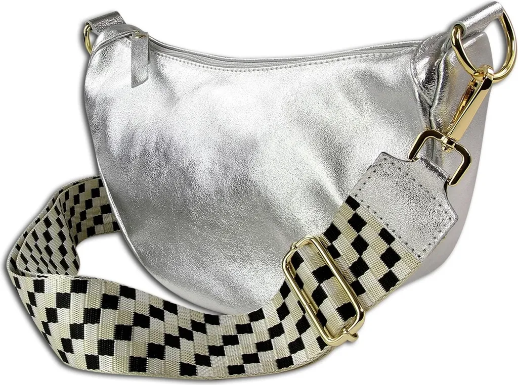 Toscanto borsa in pelle tracolla city bag argento OTT823BJ