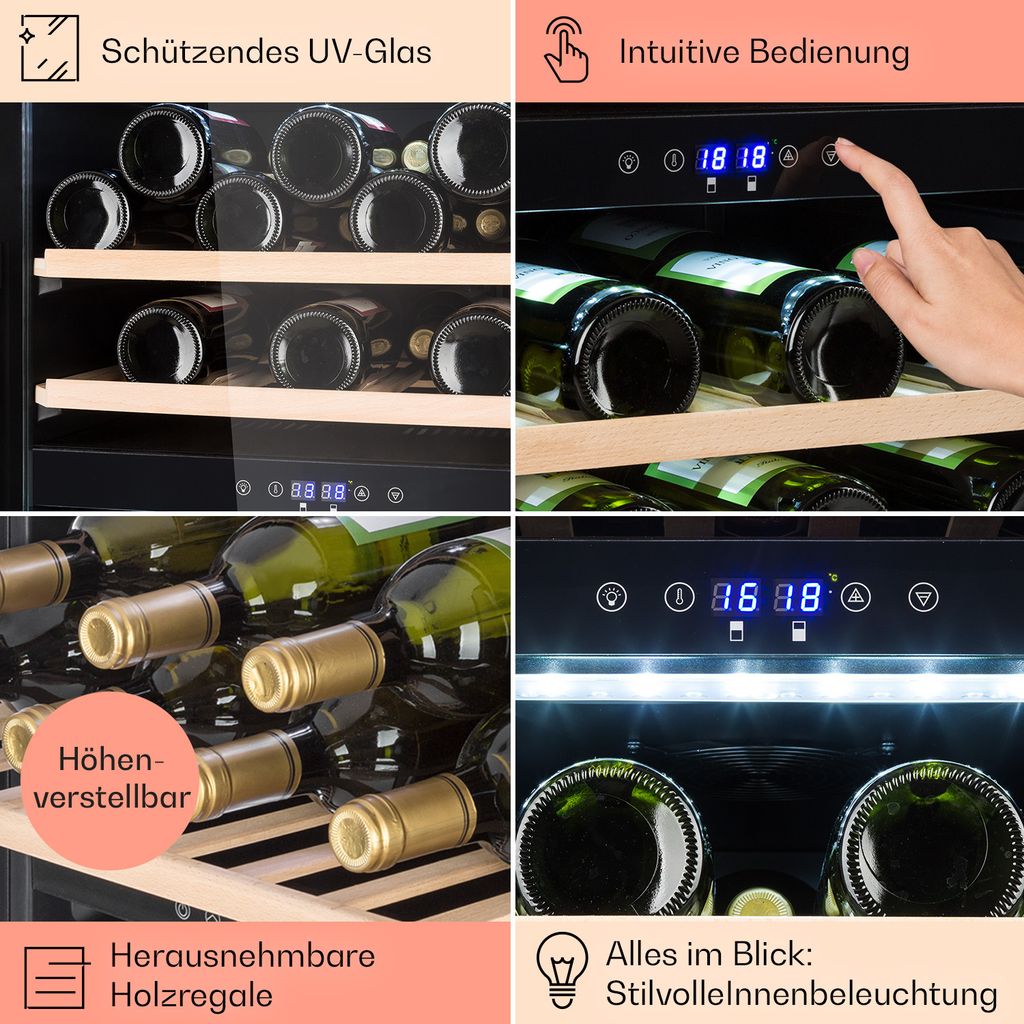 Klarstein Weinkühlschrank, Getränkekühlschrank Schmal, 2 Produktbild 5