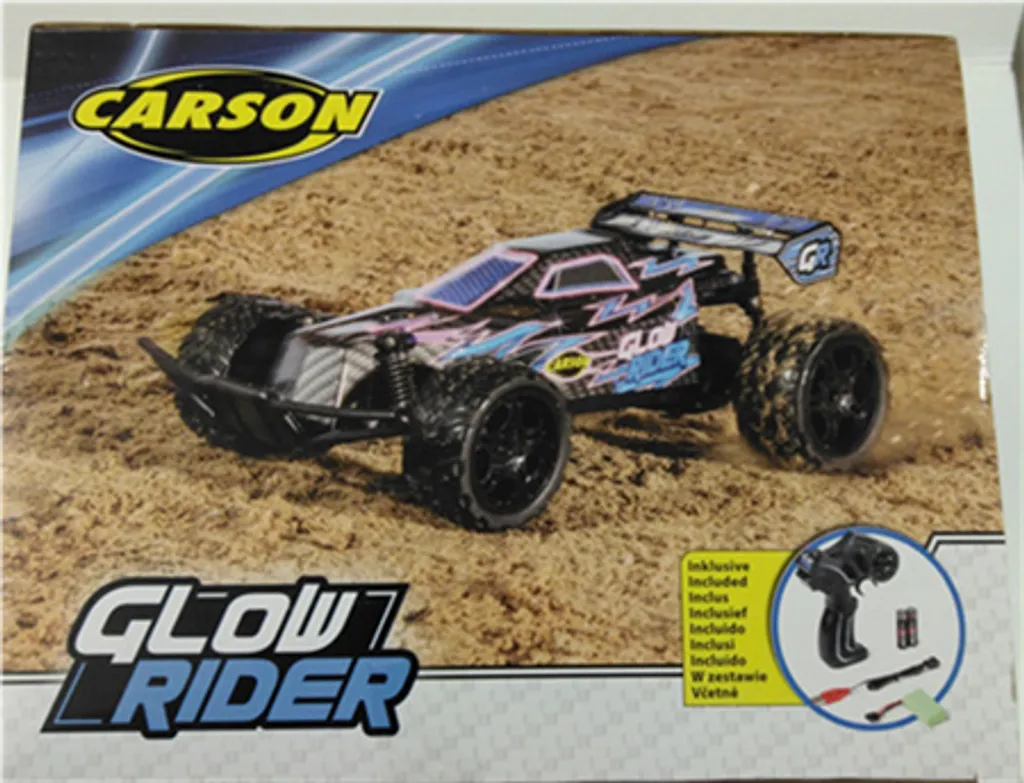 Voiture télécommandée Carson Glow Rider pour enfants et débutants
