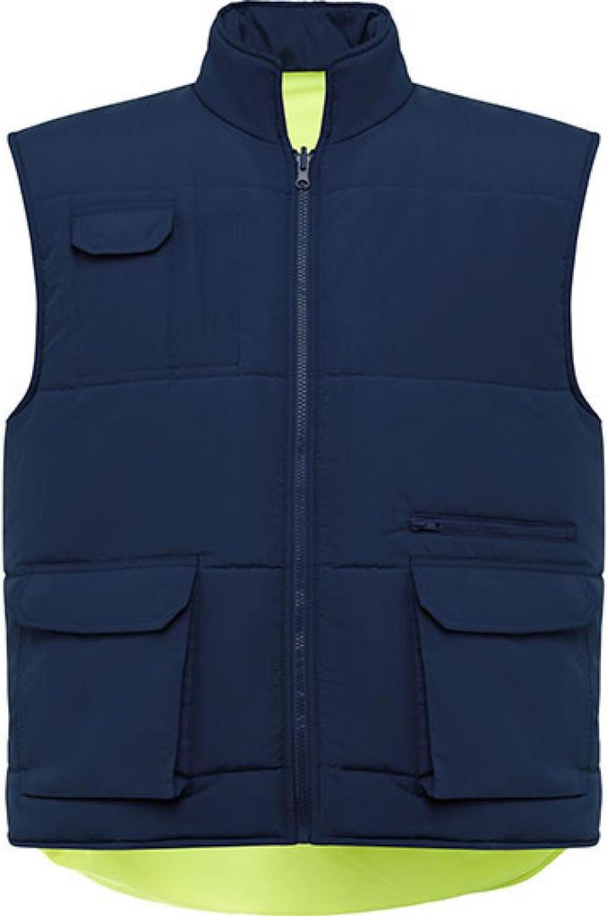 Roly Workwear HV9313 | Vest Persei S bis 4XL - Farbe: Navy Blue 55/Fluor Yellow 221 - Größe: 4XL