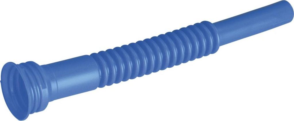 Hünersdorff Auslaufrohr flexibel HD-PE blau L265 mm
