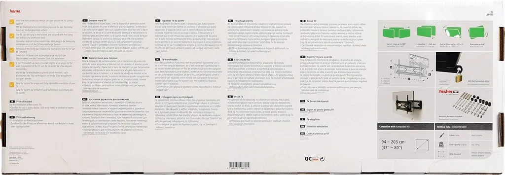 Support TV robuste 80 pouces anti-reflets avec inclinaison réglable - 13