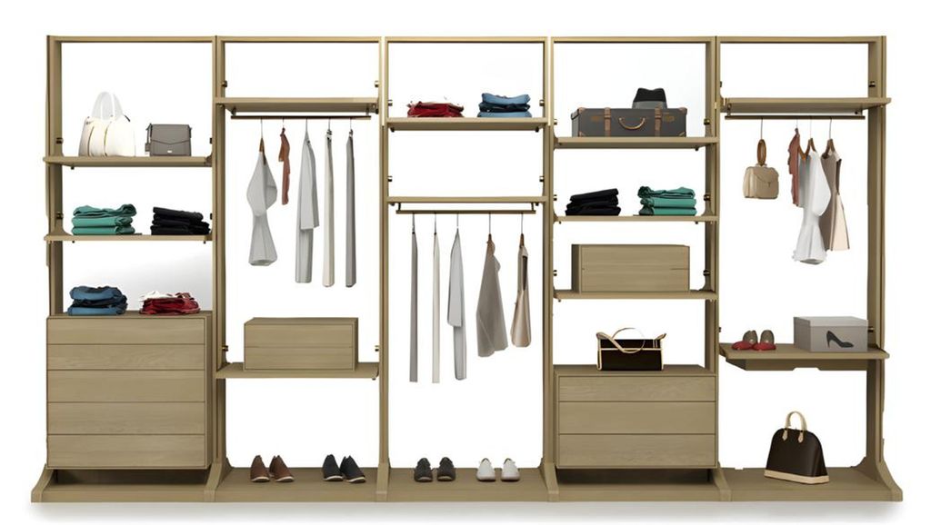Luxus-Schrank Begehbarer Stauraum Garderobenzimmer Kleiderschrank Ankleidezimmer