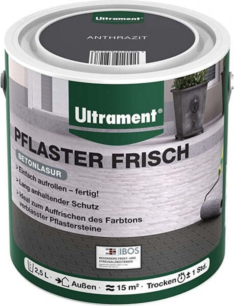 ULTRAMENT Pflasterfrisch Lasur anthrazit 2,5 l Produktbild 