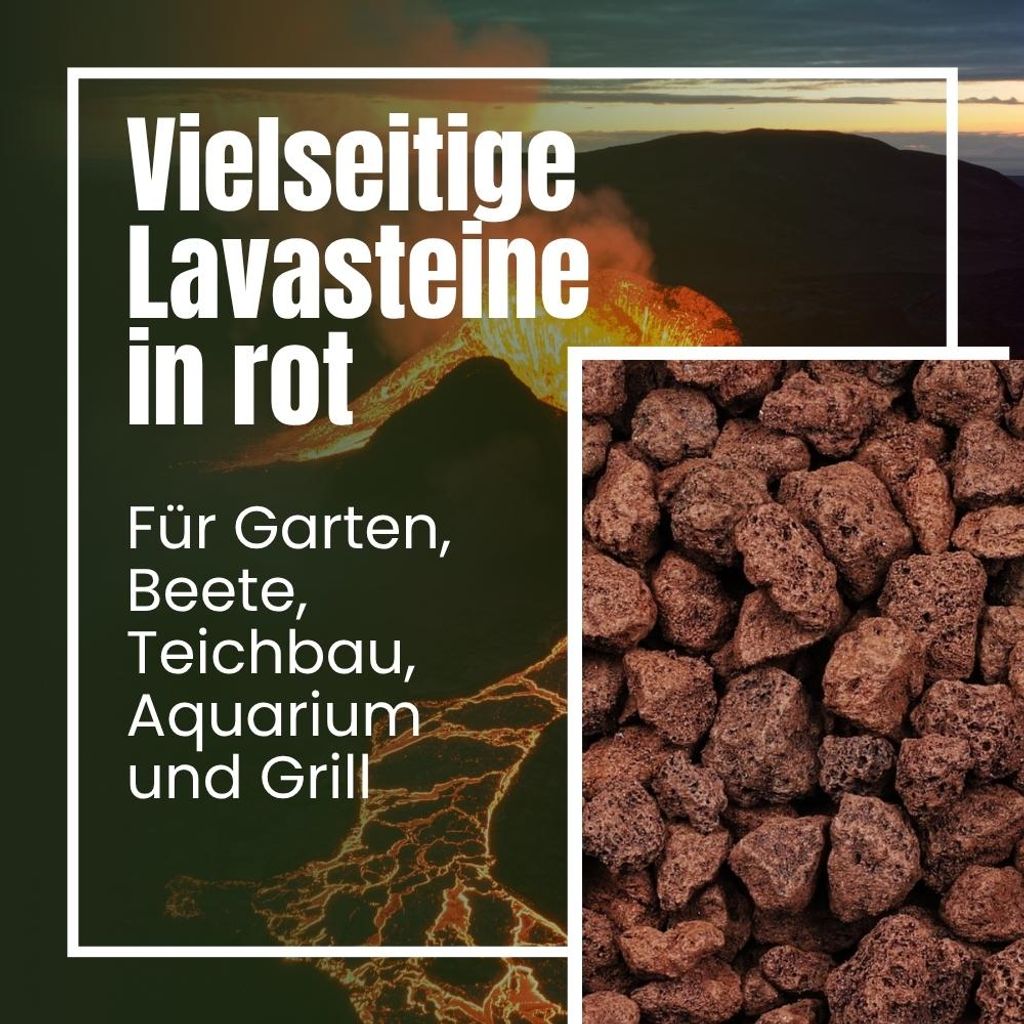 Lavastein Lavagranulat Rot 16-32 mm 20L fr Garten