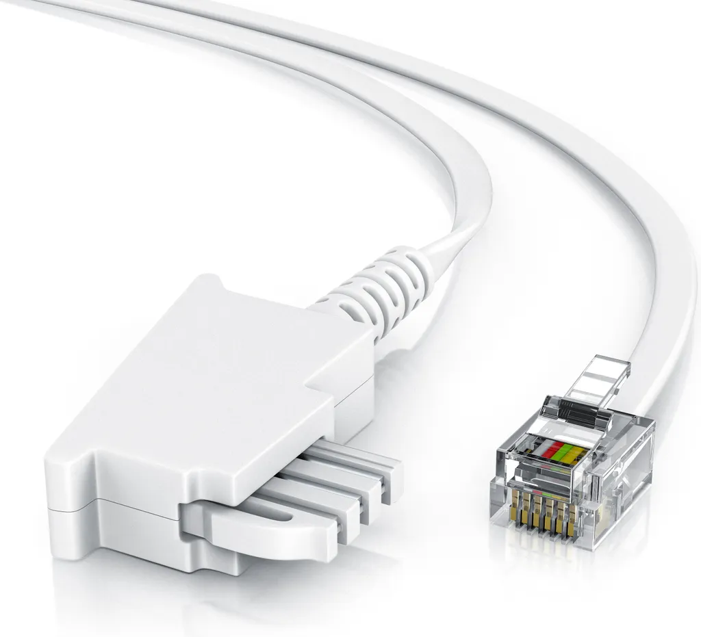 Cavo Telefonico CSL 20 metri Bianco TAE-F a RJ11 per Casa Moderna