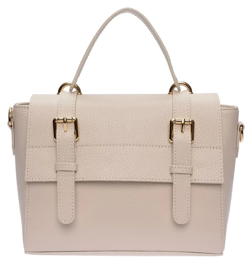 Grand sac cabas beige Anna Luchini anti-rayures avec zip de sécurité