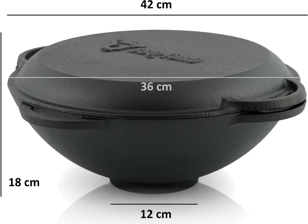 Set Kazan BBQ-Toro 12,1L: Pentola in Ghisa e Forno per Gulasch Outdoor - 3