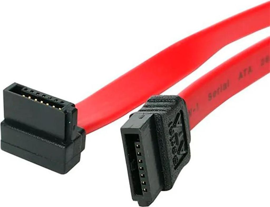 StarTech.com 60cm SATA Serielles ATA-Kabel rechts gewinkelt - Bu/Bu, 0,609 m, SATA III, SATA 7-pin, SATA 7-pin, Weiblich/Weiblich, Rot