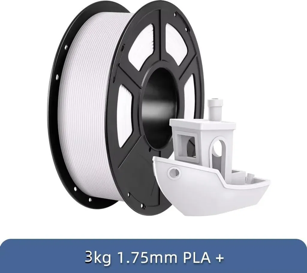 Filament Imprimante 3D 1,75 mm Blanc 3kg, Idéal Prototypage et Volume