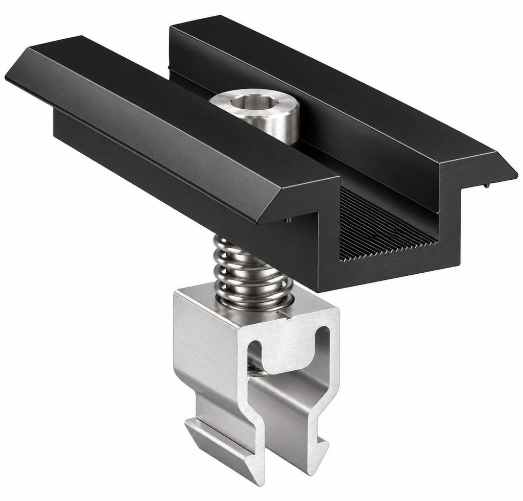 Mittelklemme Klickfix schwarz 30-40mm Solarmodul Halterung Produktbild 