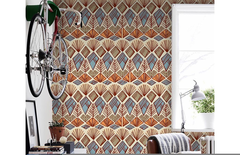 Coloray Fototapete 290x290 cm Vlies-Fototapete - Ethnisches Braun