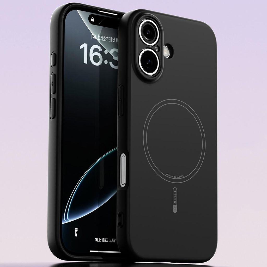 Magnetische Handyhülle für iPhone 16, MagSafe kompatible, Flüssig Silikon Stoßfest Kratzfest Hülle Schwarz