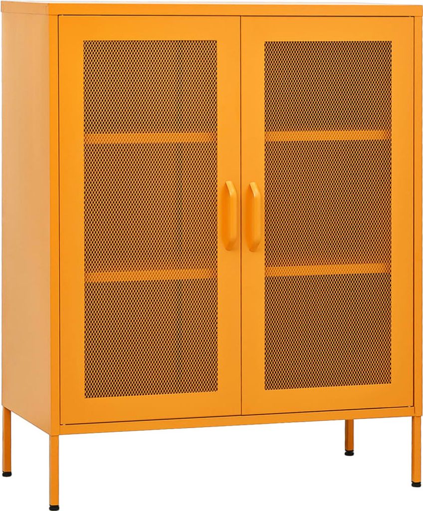 Lagerschrank Senfgelb 80x35x101,5 cm Stahl
