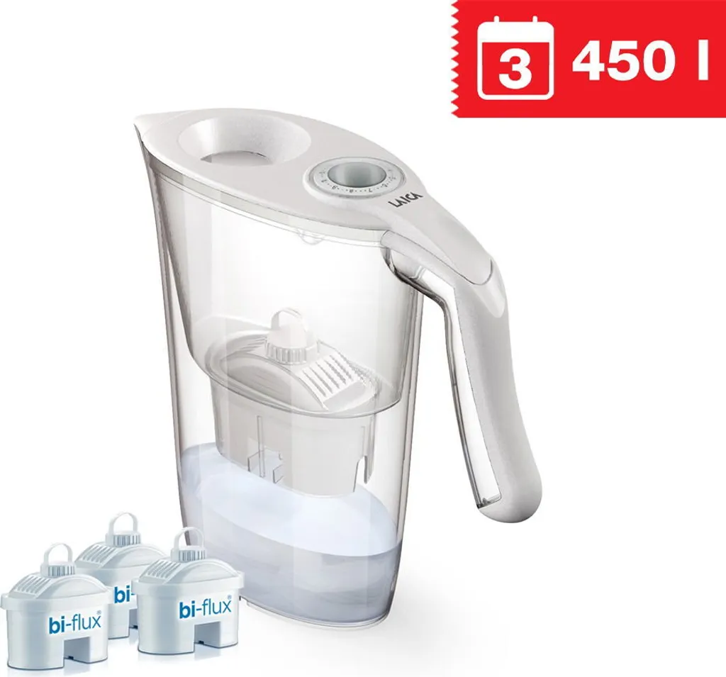 Carafe filtrante Laica Norma J9073A4 contre calcaire et goût de chlore