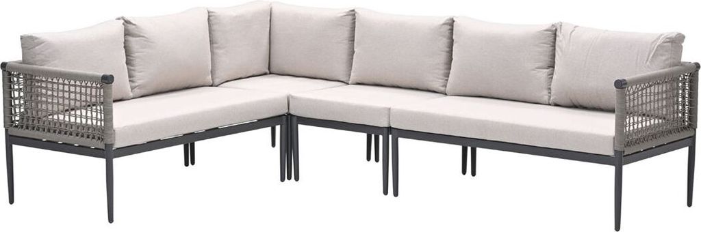 Teramon Eckset - 4-teilig - carbon black -  rope taupe - Produktbild 