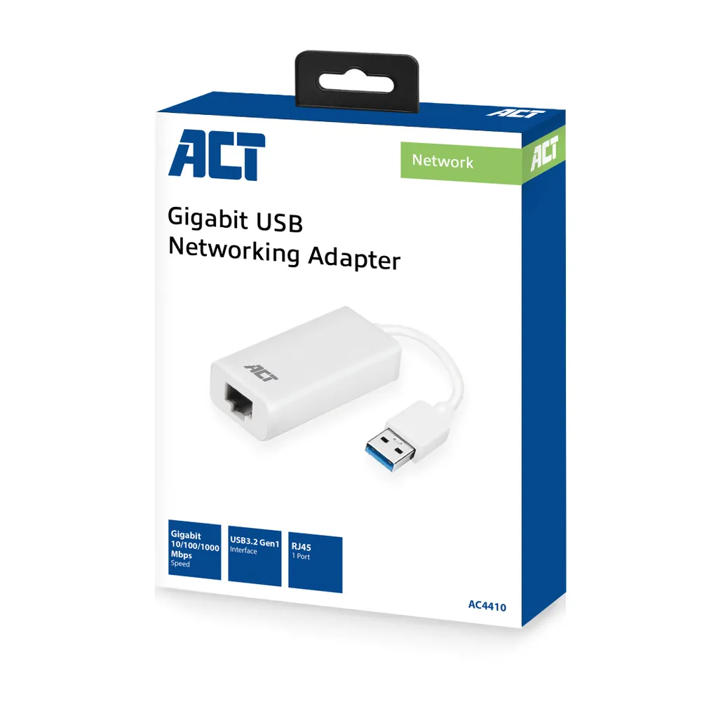 Adaptateur USB 3.2 vers Ethernet Gigabit 1000 Mbps Format Compact - 5