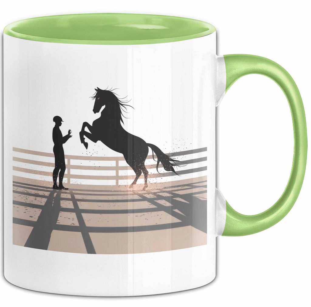 Pferde Trainer Tasse Geschenk Lustige Geschenkidee Spruch Für Reitsport Coaches (Grün)