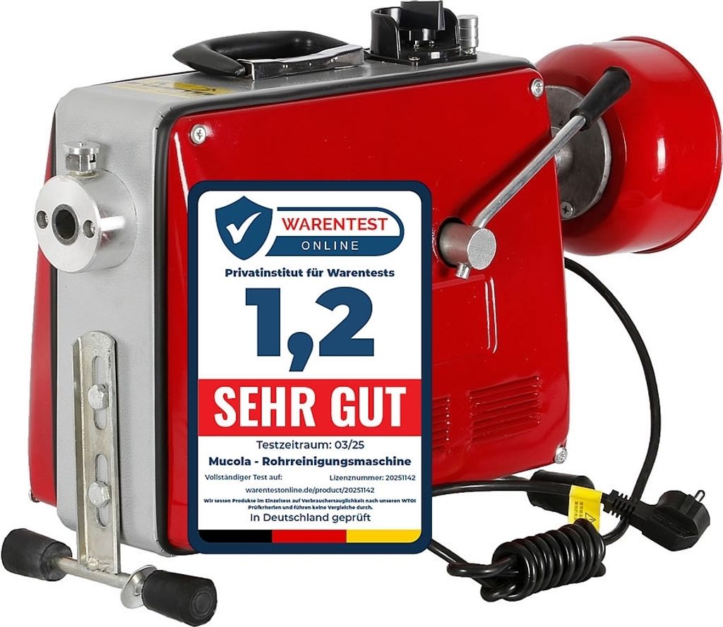 Mucola Rohrreinigungsmaschine 500W Hochdruck Rohr-Reiniger Produktbild 