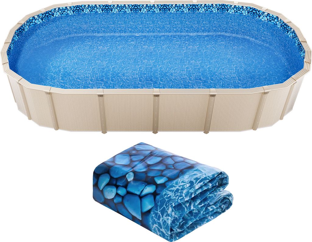 SucceBuy Oval Pool Liner 15x30ft Overlap Style 54in Zdjęcie produktu 