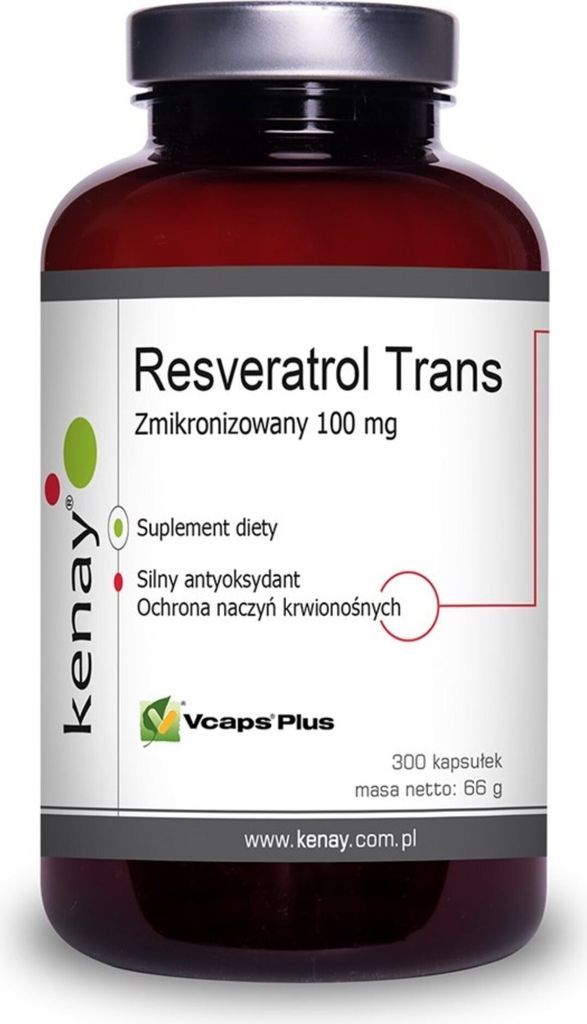 Nahrungsergänzungsmittel Kenay Zmikronizowany Resveratrol 100 Mg (300 Kapseln) 3045