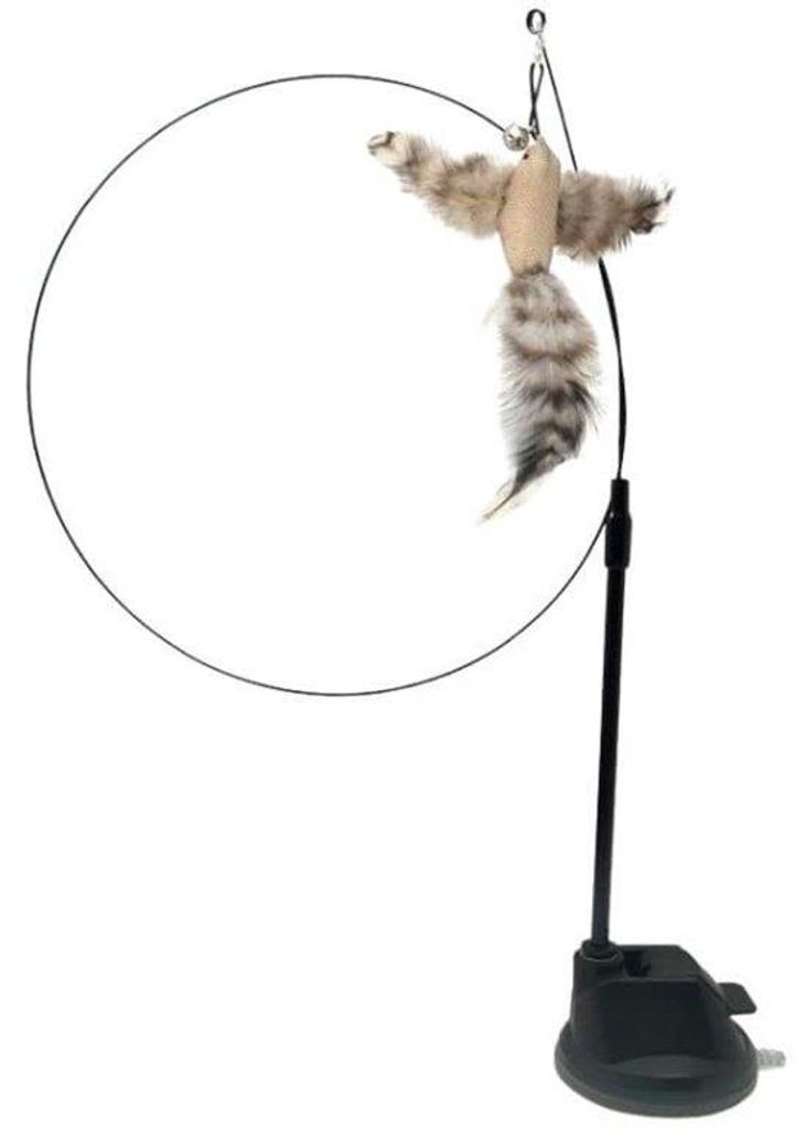 Interaktives Katzenspielzeug mit wechselbarer Federstange - Fügt Bewegung und Unterhaltung hinzu - Für Indoor-Katzen geeignet - Verstellbar - Fü...