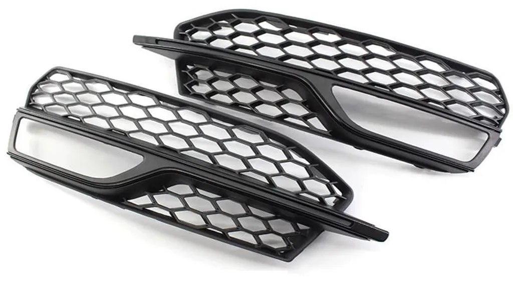 Paire de Grilles de Pare-choc Avant Noires pour Audi A3 S3 Berline 13-16