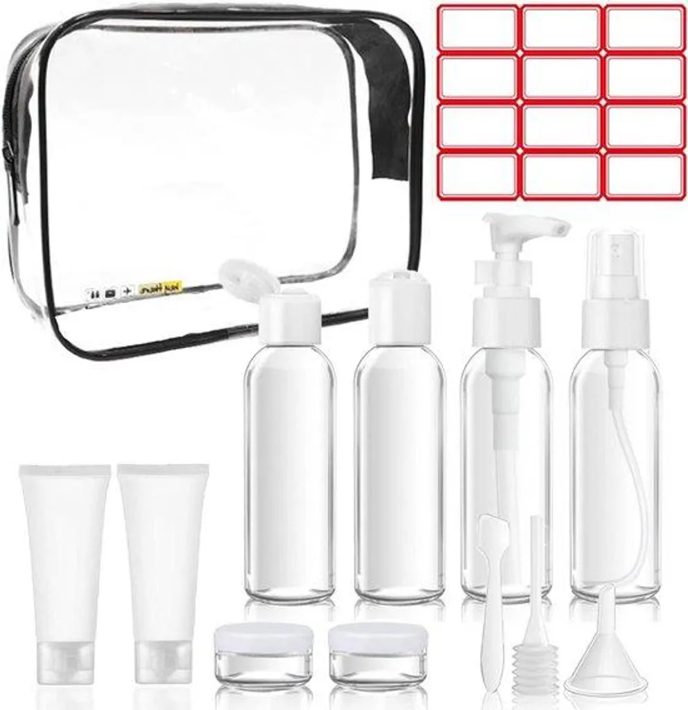 Évitez les fuites en valise avec ce kit voyage 13 pièces et ses flacons