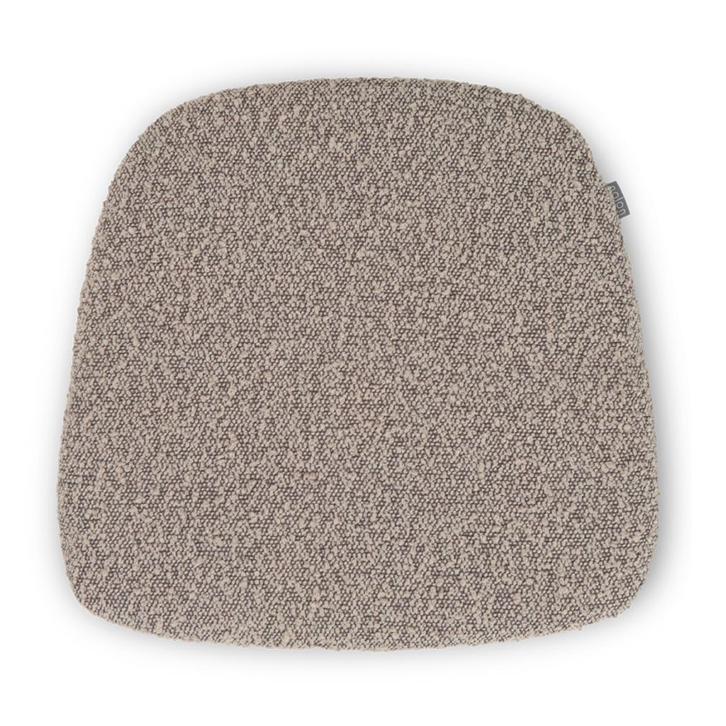 Fem Stuhlkissen Bouclé Taupe 40 cm trapezförmig rutschfest Produktbild 