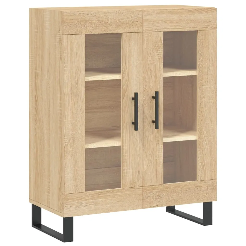 Credenza Rovere Sonoma per Soggiorno | Mobiletto Ingresso Elegante