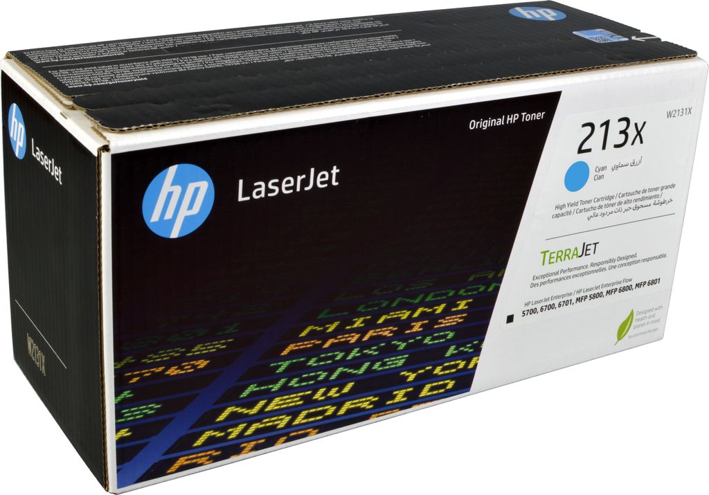 HP 213X Cyan Original LaserJet-Tonerkartusche mit hoher Produktbild 