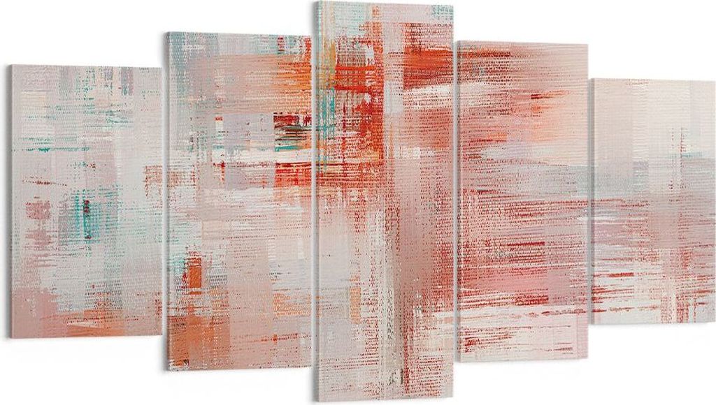 Bild auf Leinwand - Leinwandbild - 5 Teile - Verschwommen Abstraktion Modern - 160x85cm - Wand Bild - Wanddeko - Wandbilder - Leinwanddruck - Bilde...