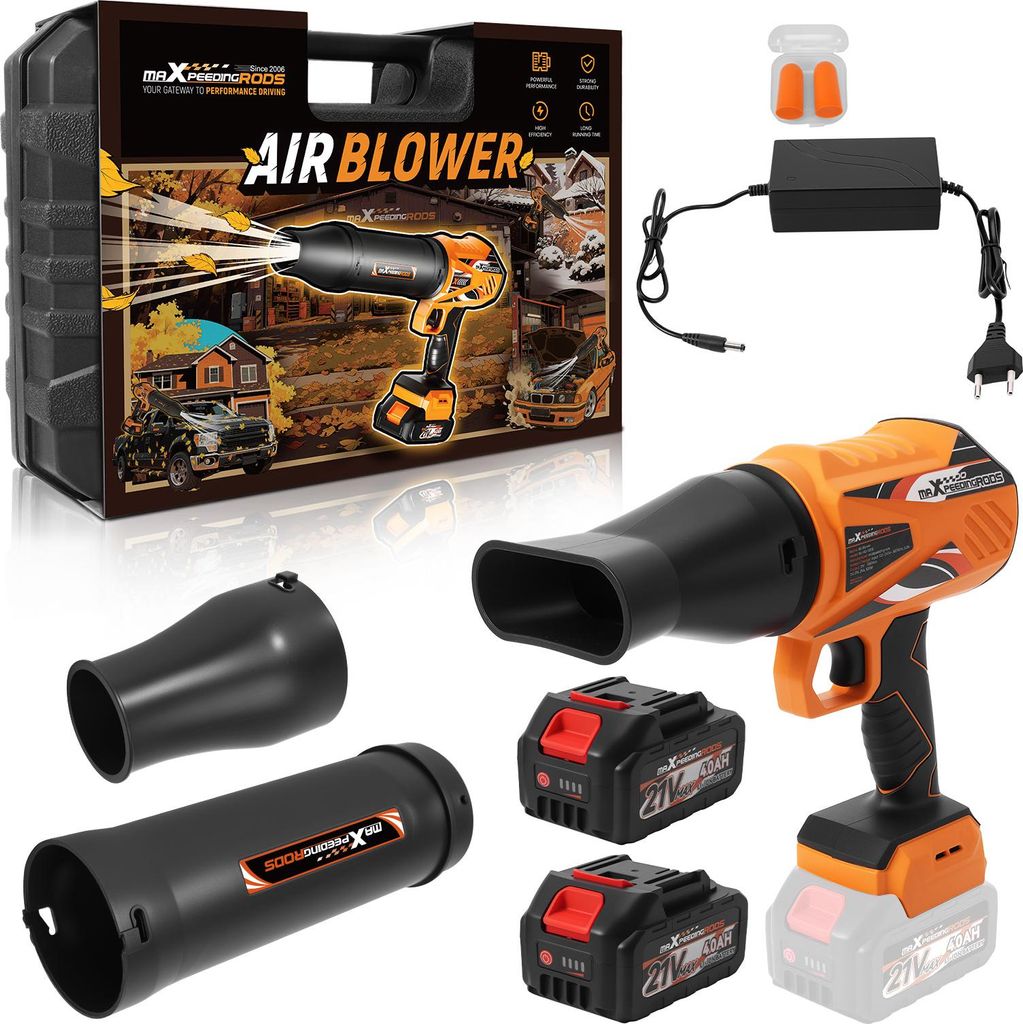 Akku Gebläse 21V 4000mAh Bürstenlos 385 CFM 32000 U/min Laubbläser Set