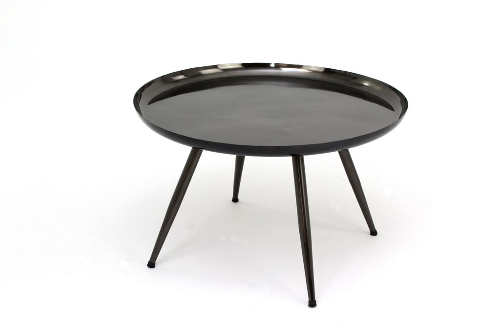 Beistelltisch Ø 61cm Blumentisch Wohnzimmertisch Stahl verzinkt anthrazit