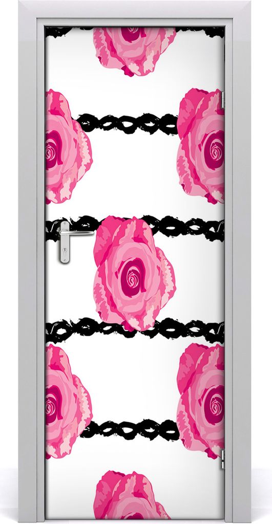 Tulup Türaufkleber 75x205 cm Dekorative Aufkleber Selbstklebend Wasserdichte Tapete Abnehmbar Schlafzimmer Wohnzimmer Wohnkultur - Roses Tapetenkl...