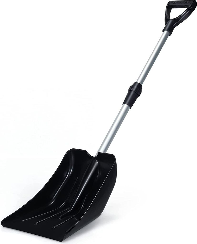 Leichte Schneeschaufel Aus Aluminium - Teleskop-Schneeschieber Mit Eiskratzer