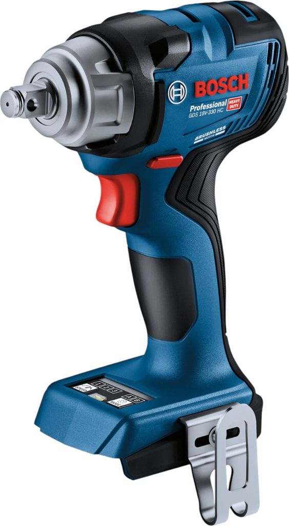 A Bosch cordless impact wrench is shown against a white background.