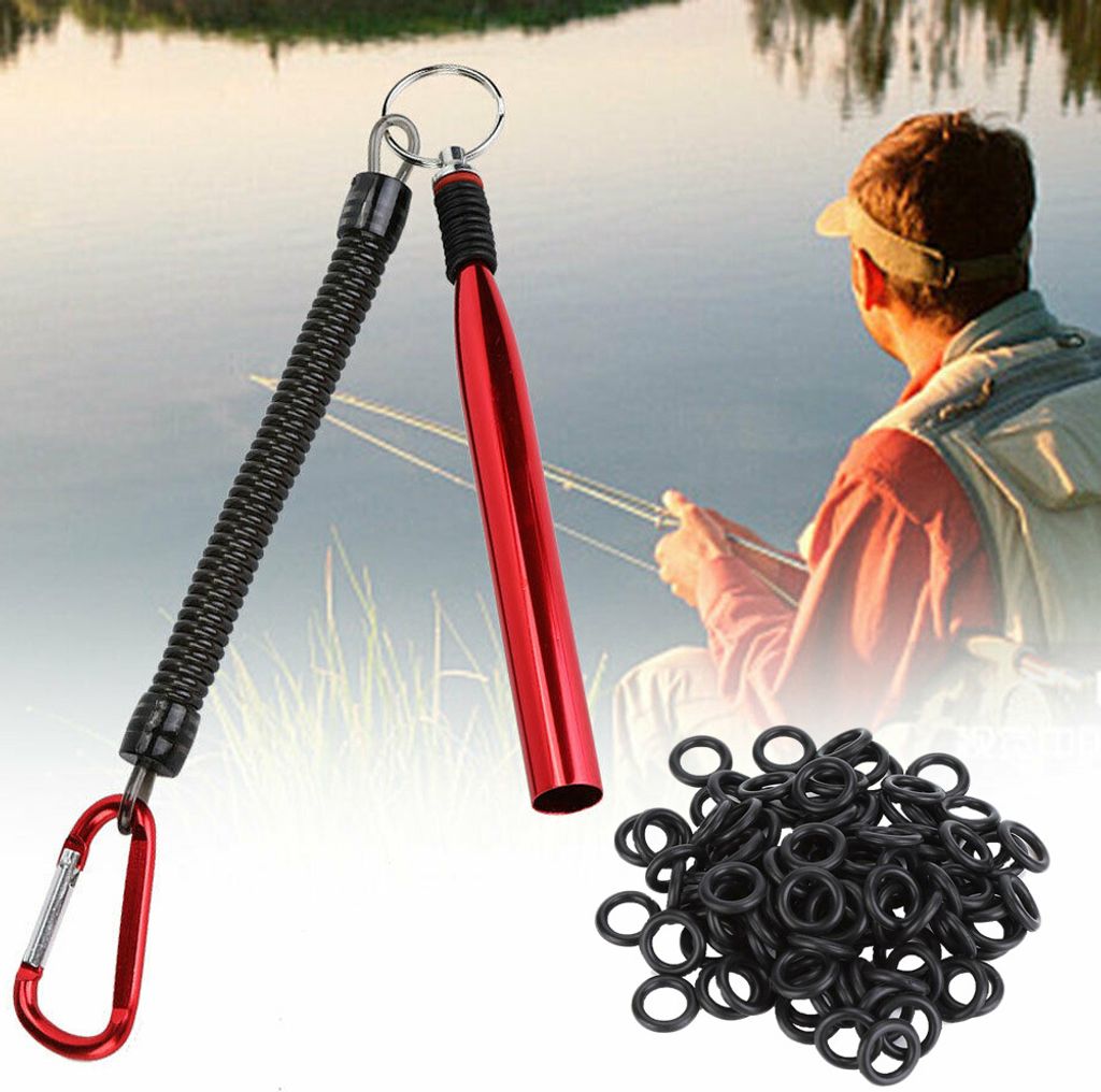 Wacky Worm Rig Tool mit 100 O-Ringen für Soft Baits lockt Angelzubehör an