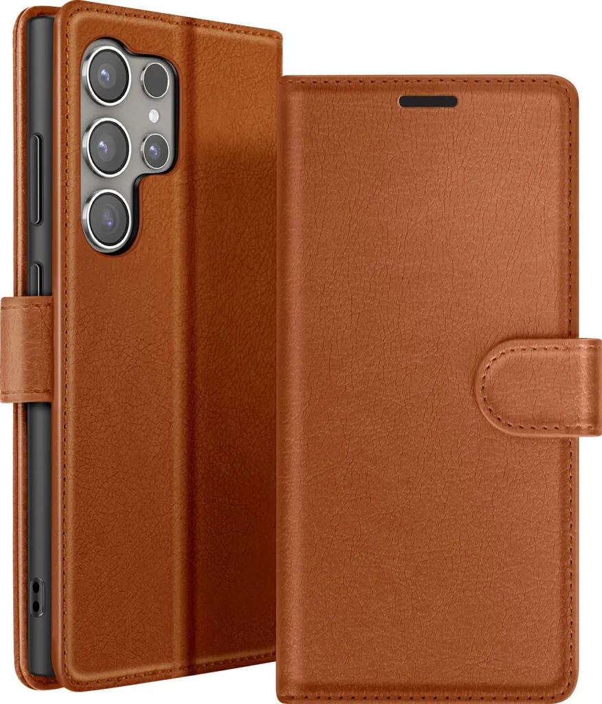 Custodia Zanaé Samsung S24 Ultra Marrone - Portafoglio e Stand