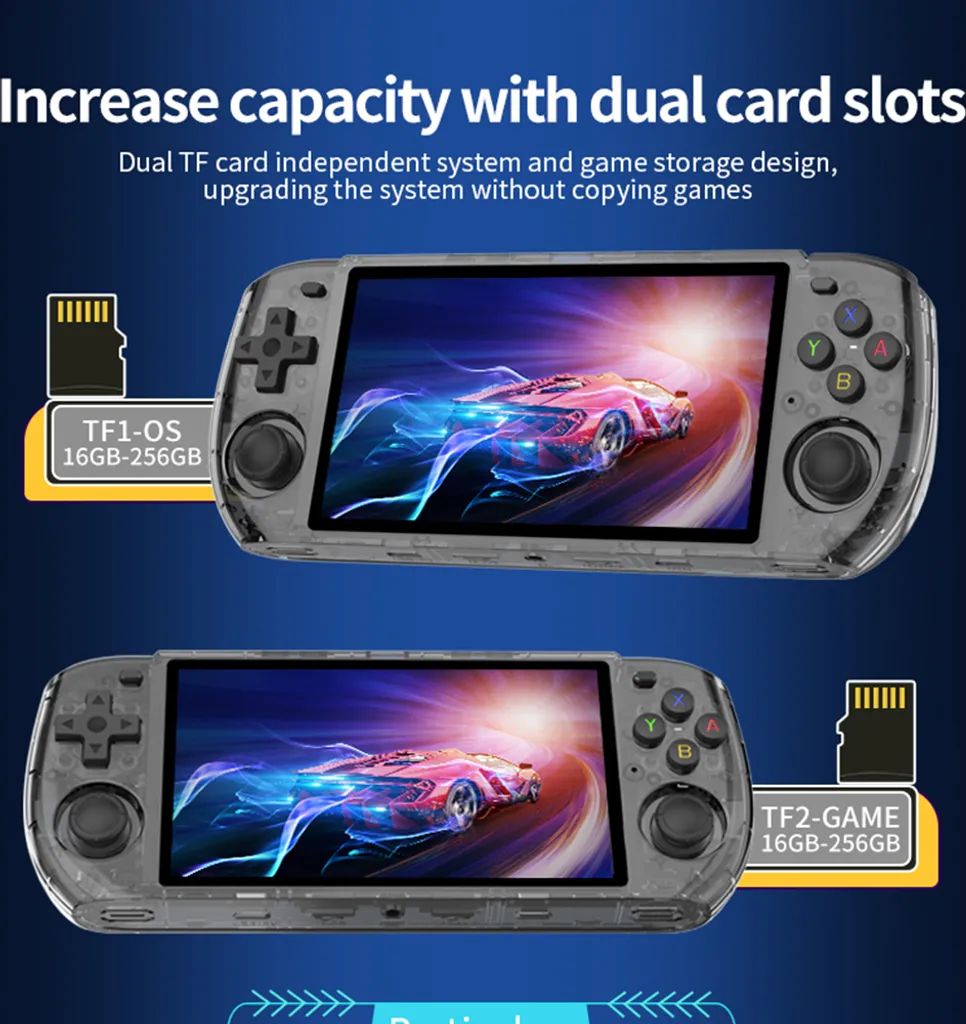 Console de jeu portable rétro 128Go RGB10 Max3 et son écran 720p haute résolution