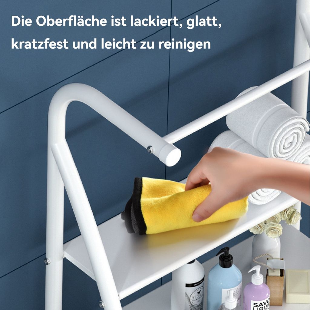 Badregale, 3-stufiges Badezimmerregal, vertikales Regal mit Produktbild 4