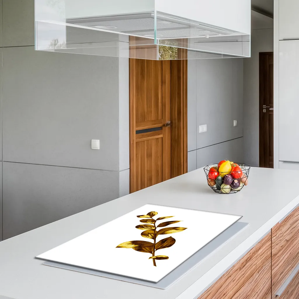 Copertura Piano Cottura 80x52cm Ceramica Foglia Oro | Protezione Lusso - 4