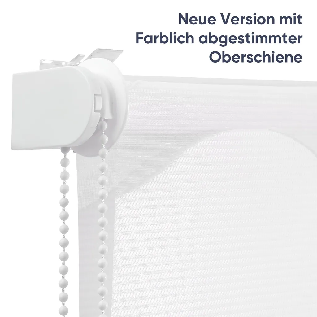 Store double vagues blanc 85x150 cm anti vis-à-vis sans perçage - 9