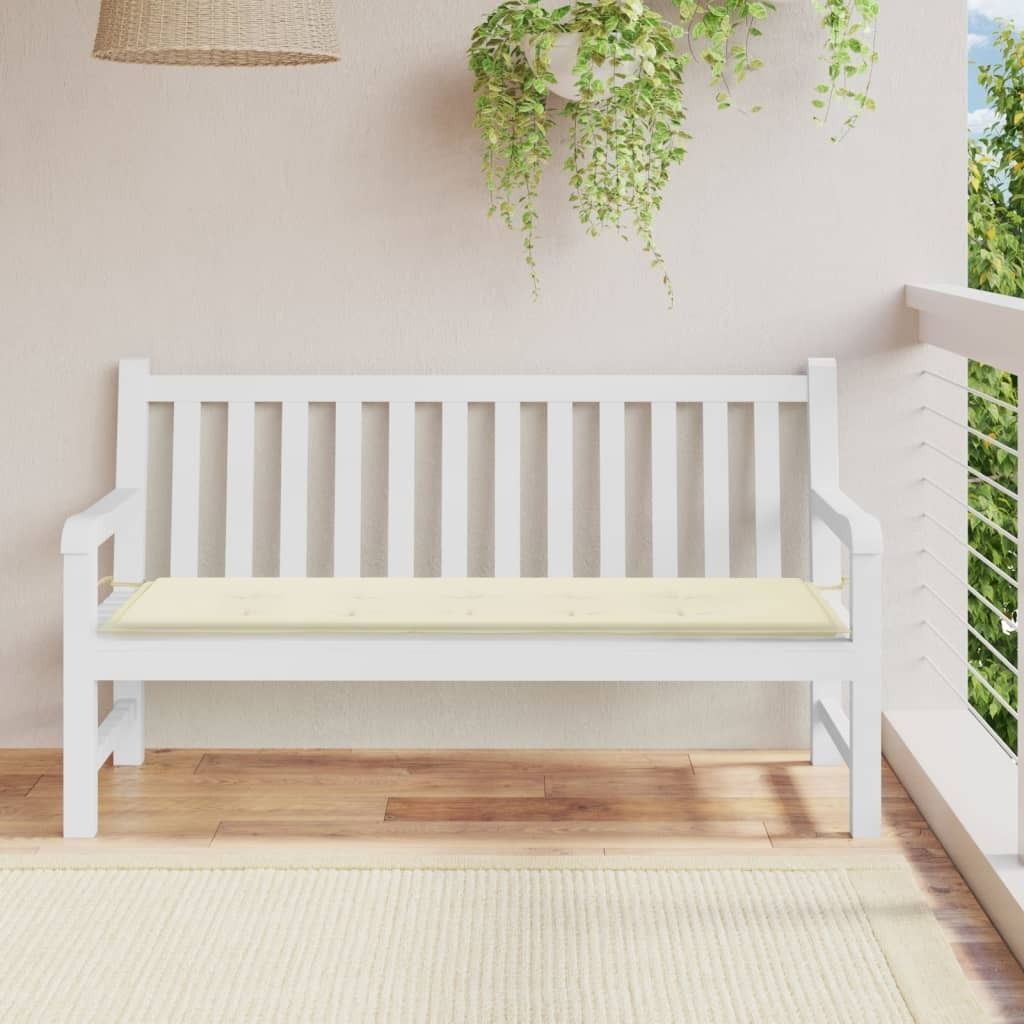 Maison Exclusive - Gartenbank-Auflage Creme 150x50x4 cm Oxford-Gewebe